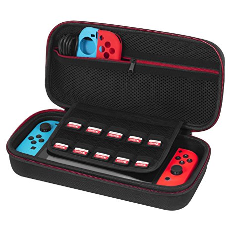 Switch Case, Kupton Carrying Case for Nintendo Switch Console & Accessories Hard Travel Games Case Protective Storage Bag