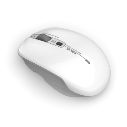 E-BLUE White SMARTE II EMS603WHAA-NF Adjustable DPI 2000 Quiet Silent Wireless Mouse