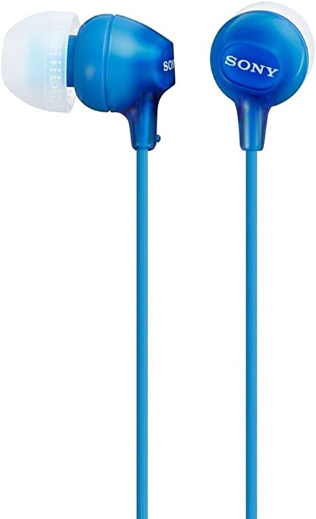 Sony MDR-EX14AP/L Wired Earbud Headphones w/Mic, Blue