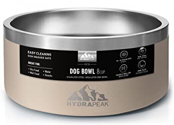 Hydrapeak Dog Bowl - Non Slip Stainless Steel Dog Bowls for Water or Food