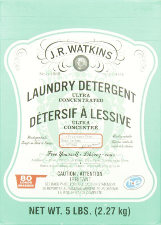 JR Watkins Natural Powder Laundry Detergent Fragrance Free 80 Loads