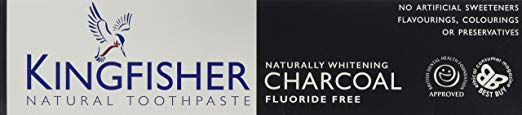 Kingfisher Naturally Whitening Charcoal Fluoride Free Toothpaste
