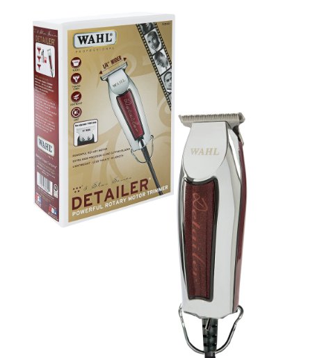 Wahl Professional Series Detailer with Adjustable T-Blade, 3 Trimming Guides (1/16 inch - 1/4 inch), Red Blade Guard, Oil, Cleaning Brush and Operating Instructions, 5-Inch