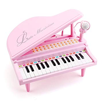 Amy & Benton Toddler Piano Toy for Baby Girls Pink 31 Keys Multifunctional Music & Sound Birthday Gift Toys for 2 3 4 Year Old