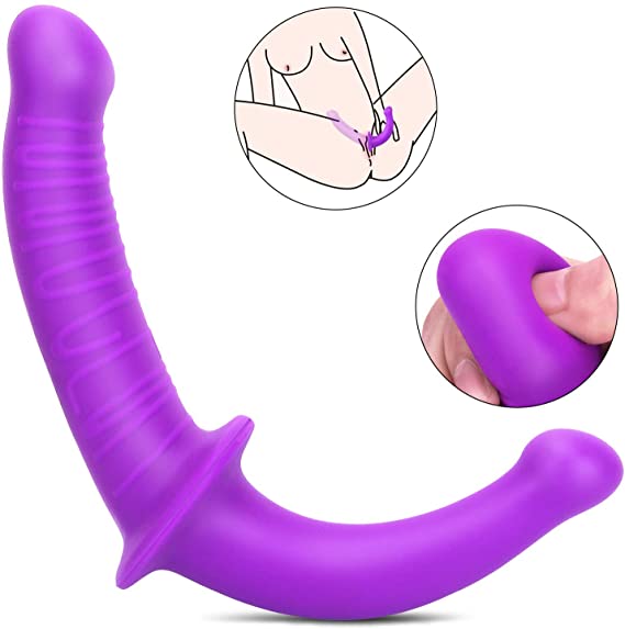 Strapless Strap-on Dildo - Realistic Silicone Dildo for Anal Vagina Stimulation, SEXY SLAVE Liam Double Dong Adult Sex Toy for Male Female Lesbian,13.3in Dildo for Couple Pegging Sex Fun
