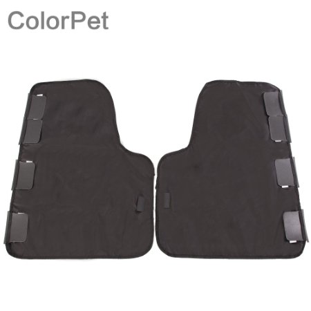 ColorPet Pet Car Door Cover- For Protection- Durable Fits All Cars and Vehicles Very Easy To Install Black In Color Comes With Two In One Package- For Left Door And For Right Door