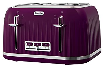 Breville VTT634 Impressions 4 Slice Toaster - Damson