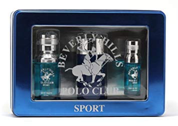 New in Box/Sealed BEVERLY HILLS POLO CLUB SPORT 3 Piece Gift Set for Men