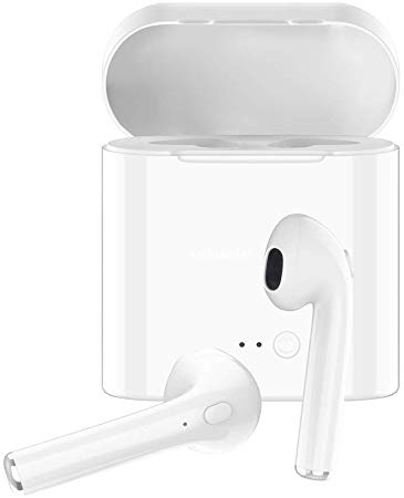 Wireless Earbuds Bluetooth Headphones,Bluetooth 5.0 Auto Pairing in-Ear Headphones with Portable Case Wireless Charging Case(White)