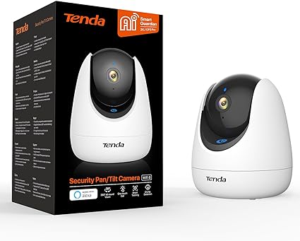 Tenda Indoor Wireless 2K Security Camera for Home, Baby Monitor Pet Camera WiFi 6, One-Touch Calling, Human/Pet/Baby Crying Detection, Night Vision, Plug-in WiFi Camera for Dog/Cat/Kids/Elder(CP3 Pro)