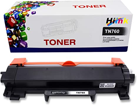 HIINK Compatible Toner Cartridge Replacement For Brother TN-760 TN730 TN760 Toner Used in HL-L2350DW HL-L2395DW HL-L2390DW HL-L2370DW DCP-L2550DW MFC-L2710DW MFC-L2750DW MFC-L2730DW(1-Pack, With CHiP)