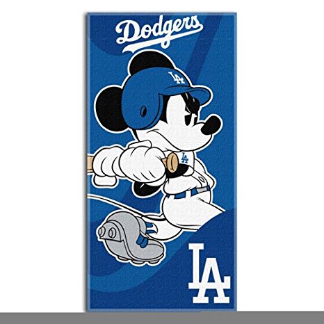 Los Angeles Dodgers Mickey Mouse Large Beach Towel