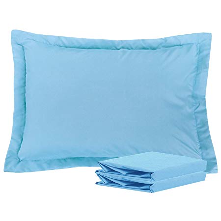 NTBAY Standard Pillow Shams, Set of 2, 100% Brushed Microfiber, Soft and Cozy, Wrinkle, Fade, Stain Resistant (Sky Blue, Standard)