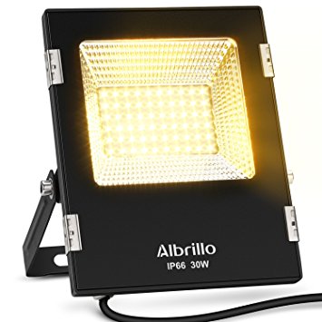 Albrillo Flood Lights Outdoor 30W, 200 Watt Equivalent, 2400 Lumens, Warm White 3000K, Waterproof IP66, LED Security Light