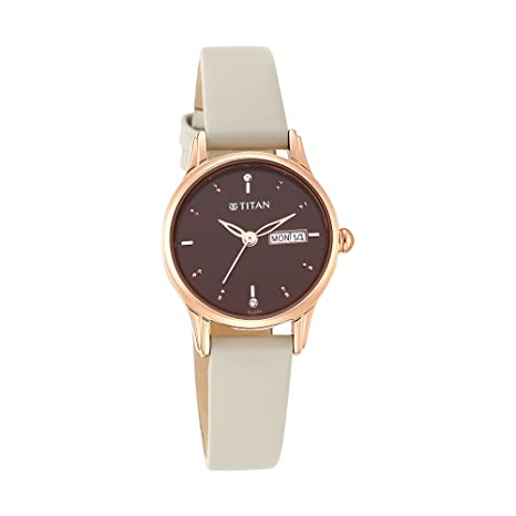 Titan Analog Brown Dial Women's Watch-2656WL01