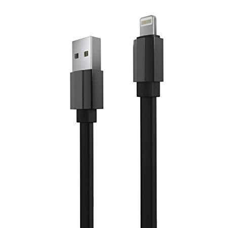 Portronics POR-426 Konnect Flat Charge and Sync Function 2.4A Output Cable (Black)