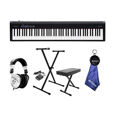 Roland Roland FP-30 Digital Piano with Keyboard Stand, Bench, Pedal and Headphone Kit