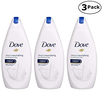 Dove Deeply Nourishing Body Wash, 16.9 Fluid Ounce / 500 ml (Pack of 3)