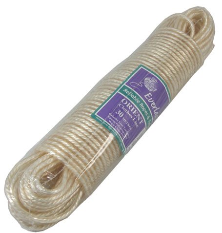 Premium quality clothes line rope 30m (100ft) - Clear