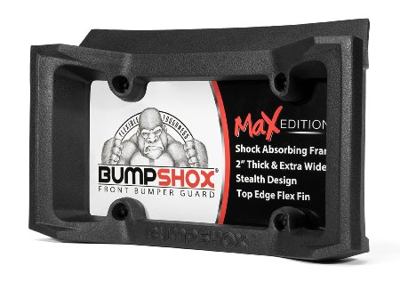 LIMITED EDITION BumpShox MAX - Front Car Bumper Protection Ultimate Front Bumper Guard Front Bumper Protection License Plate Frame Tougher Than Steel