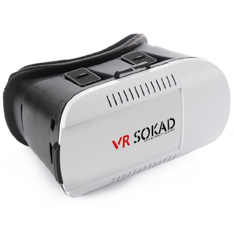 VR BOX Virtual Reality VR Headset SOKAD Video Movie Game 3D Glasses For 476 inch IOS Android Smartphones iPhone 6 plus Samsung Galaxy S6 Edge Adjustable Focal Distance Pupil Distance