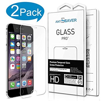 iPhone 6 Plus Screen Protector, Ant Saver iPhone 6 Plus Glass Screen Protector (5.5")- [Tempered Glass] 9H Hardness, Bubble Free, Also Works with iPhone 7 Plus (2 Pack)