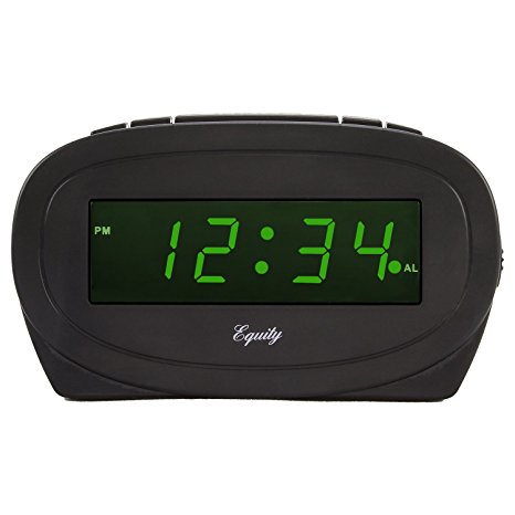 Equity by La Crosse 30226 Digital Green LED Electric Alarm Clock