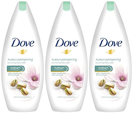 Dove Purely Pampering Body Wash, Pistachio Cream with Magnolia, 16.9 Ounce / 500 Ml (Pack of 3)