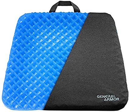 Gel Seat Cushion - Provide Relief for Lower Back, Coccyx, Sciatica,Tailbone or Hip Pain - Airflow Orthopedic Design Chair Pad for Wheelchair, Office Chairs, Prevent Sweaty Bottom 2 INCH