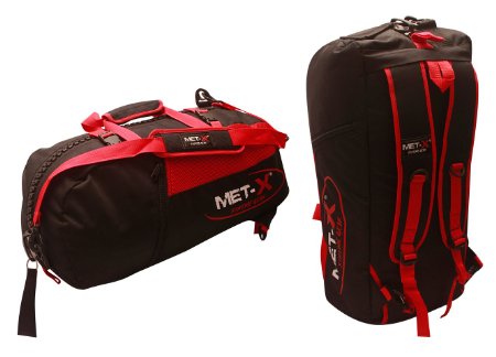 Met-X Premium Gym Bags Fitness Training Backpack Ruck Sack Red Large