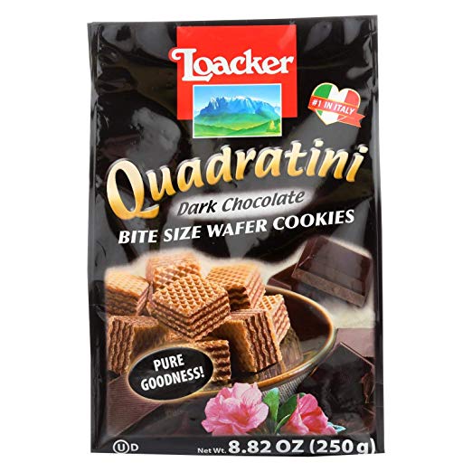 Loacker Dark Chocolate Wafer Cookies - 8.82 oz