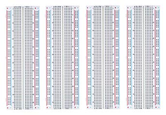 MCIGICM 4pcs Breadboard 830 Point Solderless Prototype PCB Board Kit Protoboard MB-102 for Arduino DIY Electronics kit