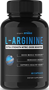 Extra Strength L-Arginine 1000mg Nitric Oxide Booster for Muscle Growth, Endurance and Energy | Cardio Heart Supplements With L-Citrulline | Essential Amino Acids To Train Longer and Harder