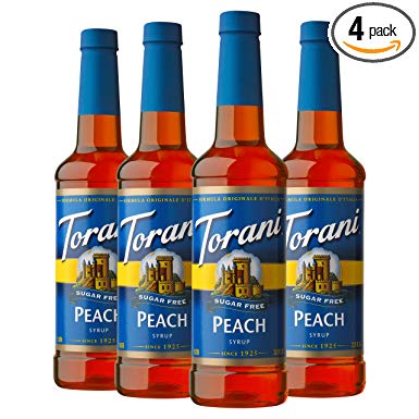 Torani Sugar Free Syrup, Peach, 25.4 Ounces (Pack of 4)