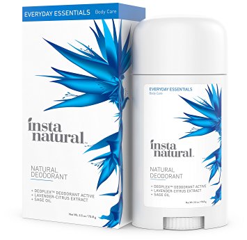 InstaNatural Natural Deodorant for Underarms - Aluminum Free Stick for Smell Protection - With Lavender Sage Scent for Men & Women - Non Toxic Anti Odor Formula with Organic Ingredients - 2.5 OZ