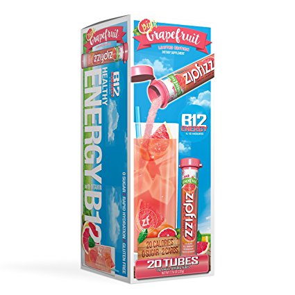 Zipfizz Healthy Energy Drink Mix. Pink Grapefruit, 20 Count