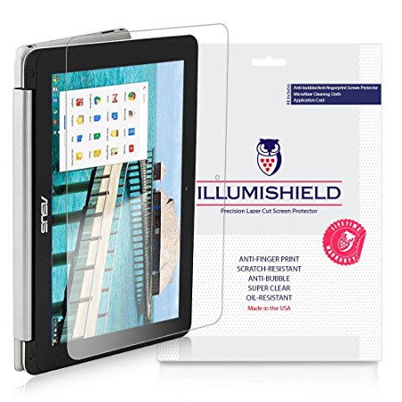 iLLumiShield - Asus Chromebook Flip Screen Protector with Lifetime Replacement Warranty - Ultra Clear HD Film with Anti-Bubble and Anti-Fingerprint - High Quality Invisible LCD Shield - [2-Pack]