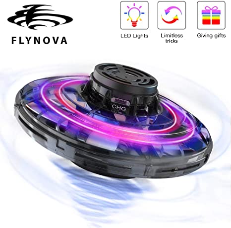 Flying Spinner Toy for Kid Adult, Hand Operated Boomerang for Office Outdoor, Shinning LED Lights & Drop Proof & Fast Charging & Easy to Operated, Great Gift for All Ages