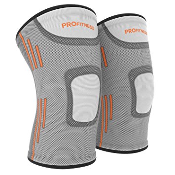 ProFitness Knee Sleeves (One Pair) Knee Support For Joint Pain & Arthritis Pain Relief - Effective Support for Running, Pain Management, Arthritis Pain, Surgery Recovery