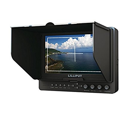Professional Lilliput 7'' 665/s/p Color TFT LCD Monitor with Hdmi Inuput and Output, Ypbpr, Av, Hd-sdi Input , Hd-sdi Output / with F-970 & Qm91d Battery Plate   Sun Shade Cover   Free Hot-shoe Mount/ 4 NEW Function: Peaking Filter , False Color Filter, Zebra Exposure, Brightness Histogram / for Dslr Camera with Hdmi Port / Such As: Canon 5d Ii / 5d III / 7d / Nikon D800 / D800e / D7000 D4 Camera Etc By Viviteq