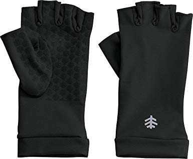 Coolibar UPF 50  Men's Women's Ouray UV Fingerless Sun Gloves - Sun Protective