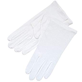 ZAZA BRIDAL White 100% Cotton Women's Gloves