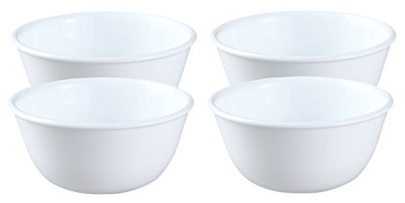 Corelle Livingware 12 Ounce Bowl, Winter Frost White - Set of 4