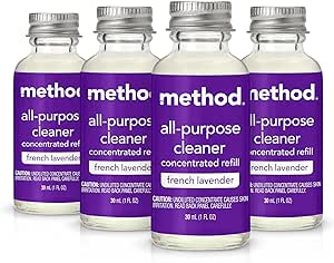 Method All-Purpose Cleaner Concentrates Refills, French Lavender, 4 Recyclable 1 fl oz Refills