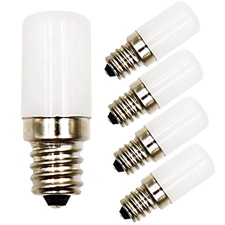 0.5 Watts LED C7 Night Light Bulb Lustaled 120V E12 Candelabra Base LED Light Bulb 10W Equivalent for Garden Patio Yard Ceiling Lights Christmas Lighting (Daylight 6000K, 4-pack)