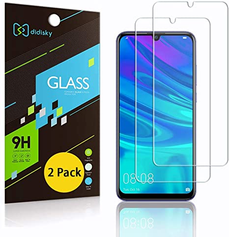 Didisky Tempered Glass Screen Protector for Huawei P Smart 2019/2020 / P Smart Plus 2019/ Honor 10 Lite, [ 2 Pack ] Anti Scratch, 9H Hardness, No Bubbles, High Definition, Easy To Apply, Case Friendly