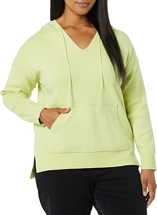 Daily Ritual Women's Ultra-Soft Milano Stitch Drawstring Hoodie Sweater