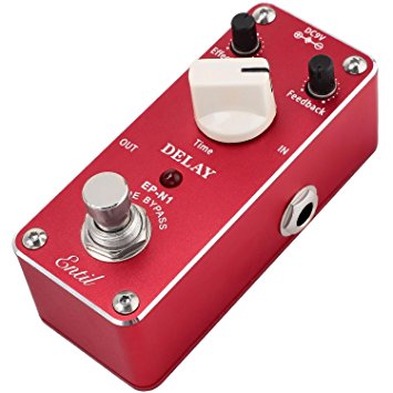 Entil Concise Vintage Pure Analog Delay Guitar Effect Pedal True Bypass, Red