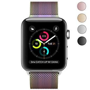 Yearscase 38MM Milanese Loop Replacement Band for Apple Watch Series 1 Series 2 Sport&Edition - Colorful