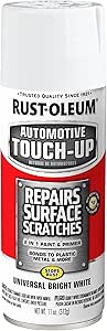 Rust-Oleum 292325 Automotive Universal Touch-Up Spray Paint, 11 oz, Bright White, (Pack of 1)